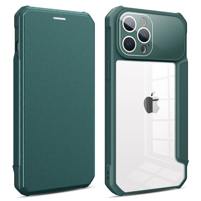 Transparente Kunstleder Klapp Hülle/Flip Case für iPhone 16, 16 Plus, 16 Pro, 16 Pro Max, 15, 15 Plus, 15 Pro, 15 Pro Max, 14, 14 Plus, 14 Pro, 14 Pro Max, 13, 13 Pro, 13 Pro Max, 13 Mini, 12, 12 Pro, 12 Pro Max, 12 Mini, SE, 11, 11 Pro, 11 Pro Max | ZITOCASES®