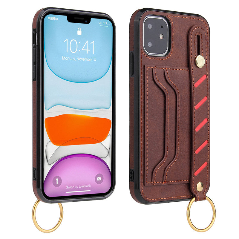 Kunstleder Kartenfach Hülle/Case mit Halteband für iPhone 16, 15, 14-Serie | ZITOCASES®