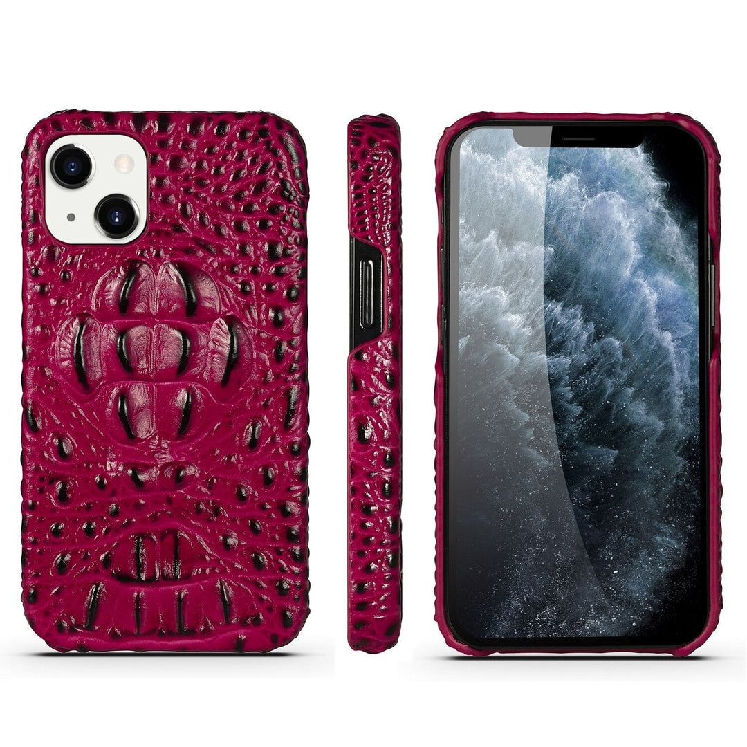 3D Krokodil-Kunstleder Hülle/Case für iPhone 16, 15, 14-Serie | ZITOCASES®