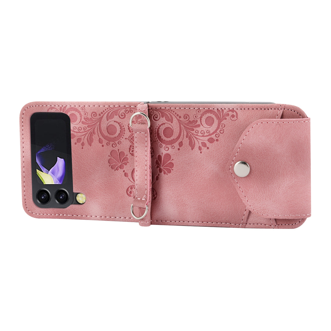 Kunstleder Blumen Motiv Kunstleder Klapp Hülle/Flip Case für Samsung Galaxy Z Flip 6, 5, 4, 3 | ZITOCASES®