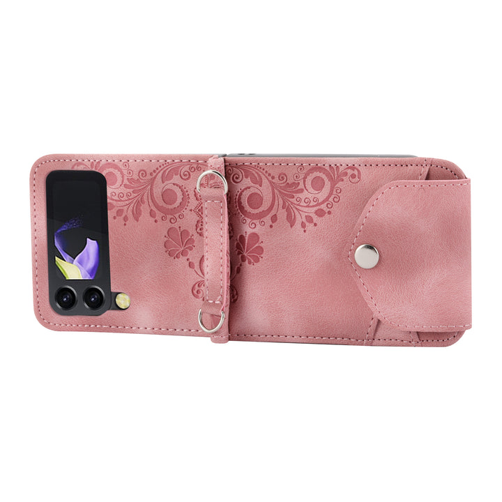 Kunstleder Blumen Motiv Kunstleder Klapp Hülle/Flip Case für Samsung Galaxy Z Flip 6, 5, 4, 3 | ZITOCASES®