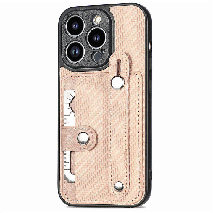 Kunstleder/Carbon Optik Kartenfach Hülle/Case für iPhone 16, 15, 14-Serie | ZITOCASES®