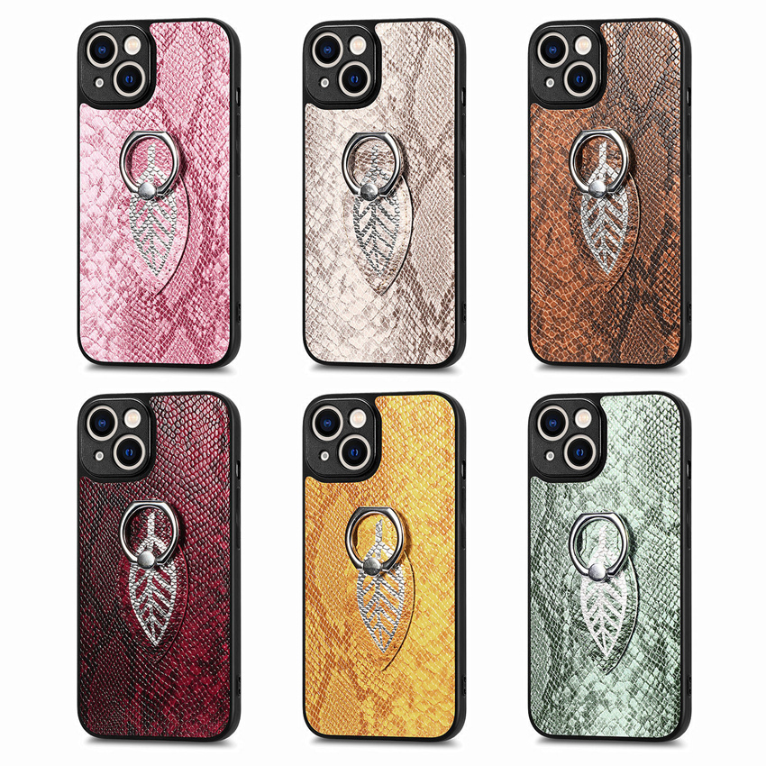 Schlangen-Leder Optik Ring Hülle/Case für iPhone 16, 15, 14, 13-Serie | ZITOCASES®