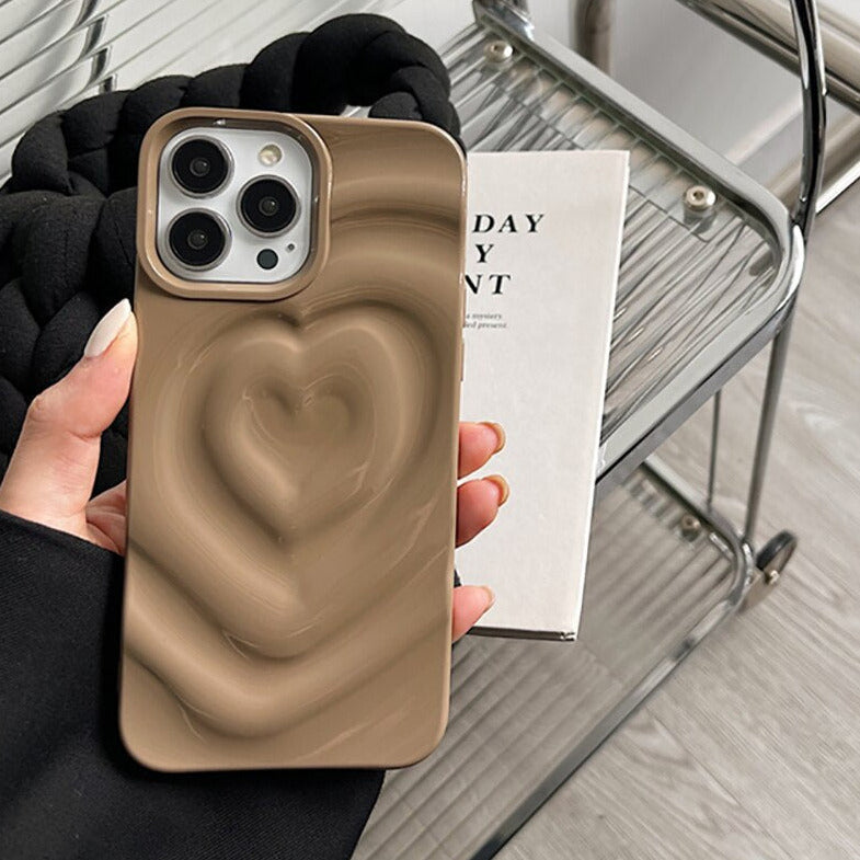 3D Herz Silikon Hülle/Case für iPhone 15, 14, 13-Serie | ZITOCASES®