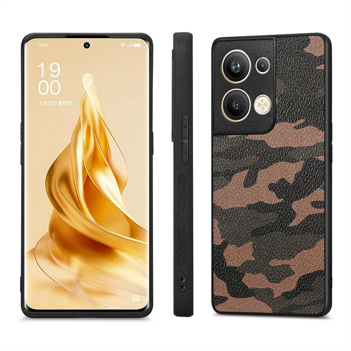 Kunstleder Camouflage/Tarnfarben Hülle/Case verschiedene Farben für Oppo Reno 12, 11, 10, A-Serie | ZITOCASES®