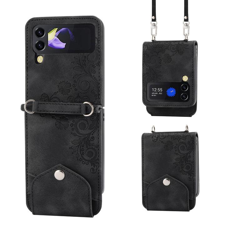 Kunstleder Blumen Motiv Kunstleder Klapp Hülle/Flip Case für Samsung Galaxy Z Flip 6, 5, 4, 3 | ZITOCASES®