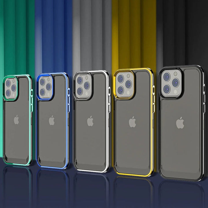 Transparente/Chrom Akzent Soft Hülle/Case für iPhone 16, 15, 14-Serie | ZITOCASES®