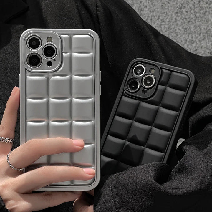 Karierte 3D Luxus Silikon Hülle/Case für iPhone 12, 13-Serie | ZITOCASES®