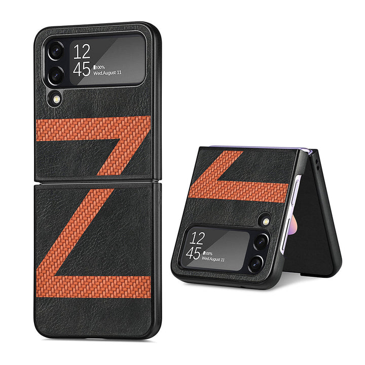 Elegante Kunstleder Z-Motiv Hülle/Case für Samsung Galaxy Z Flip 6, 5, 4, 3 | ZITOCASES®