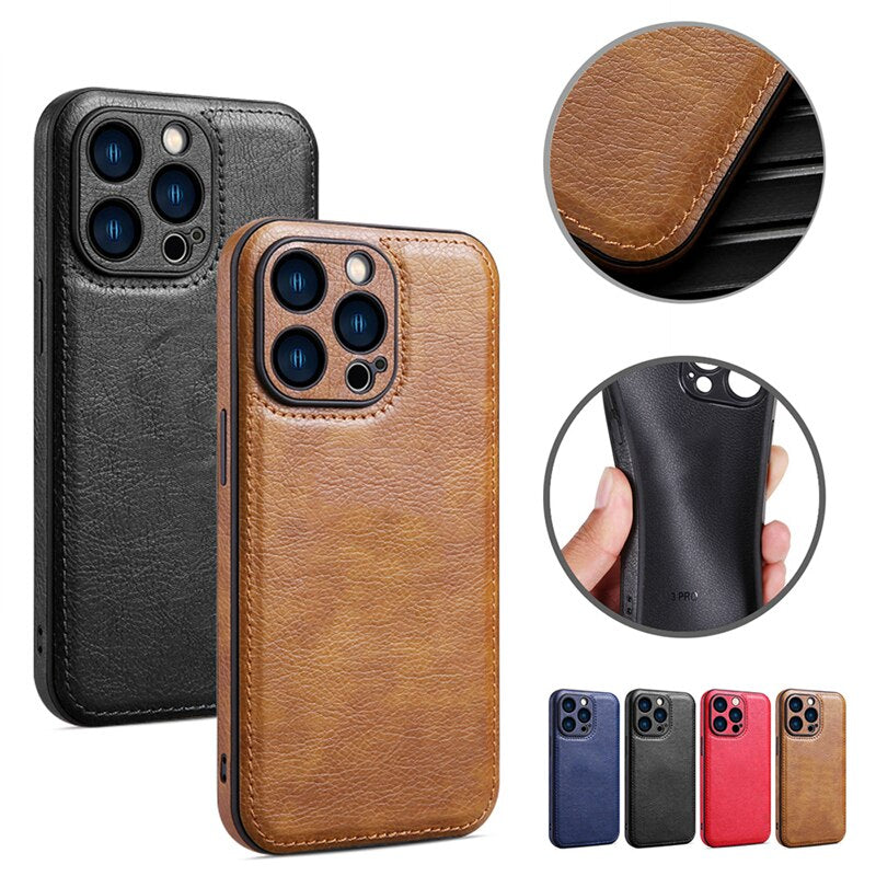 Elegante Kunstleder Soft Hülle/Case für iPhone 16-Serie | ZITOCASES®