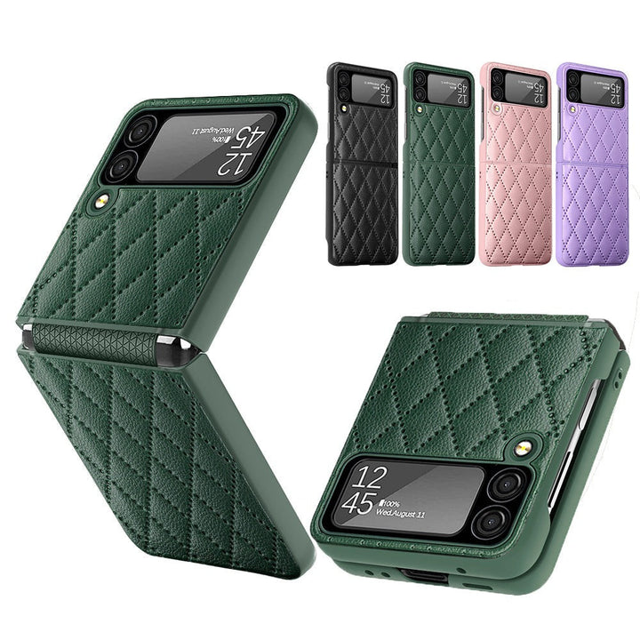 Karierte Kunstleder Hülle/Case für Samsung Galaxy Z Flip 6, 5, 4, 3 | ZITOCASES®