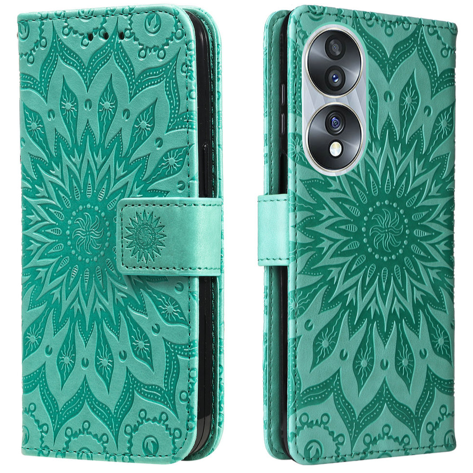 Mandala-Blumen Kunstleder Klapp Hülle/Flip Case für Honor 200, 200 Pro, 200 Lite, 100, 100 Pro, 90, 90 Lite, 70, 70 Pro, 70 Pro Plus, 50, 50 Lite, 50 Pro, 50 SE, 20, 20 Pro, 10, 10 Lite, Magic 6 Lite, 6 Pro, 5 Ultimate, 5 Pro, 5 Lite, 4, 4 Lite | ZITOCASES®