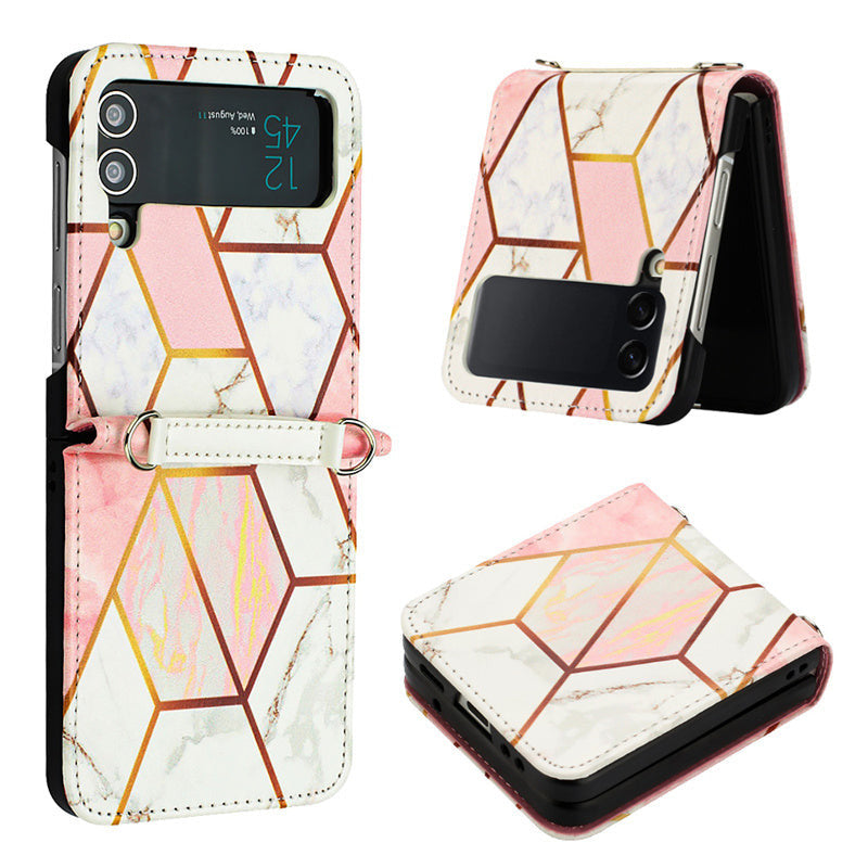 Marmor/Geometrie Kunstleder Soft Hülle/Case für Samsung Galaxy Z Flip 6, 5, 4, 3 | ZITOCASES®