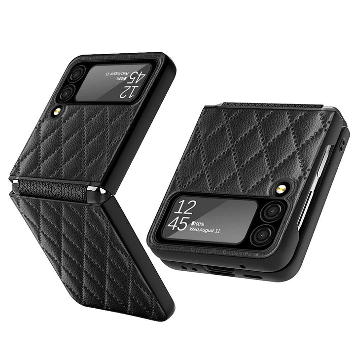 Karierte Kunstleder Hülle/Case für Samsung Galaxy Z Flip 6, 5, 4, 3 | ZITOCASES®