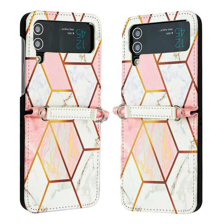 Marmor/Geometrie Kunstleder Soft Hülle/Case für Samsung Galaxy Z Flip 6, 5, 4, 3 | ZITOCASES®