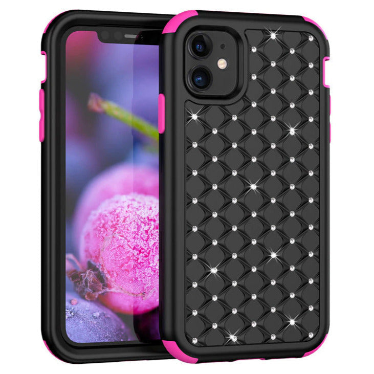 Robuste Diamant/Glitzer Outdoor Hülle/Case für iPhone 16, 16 Plus, 16 Pro, 16 Pro Max, 16e, 15, 15 Plus, 15 Pro, 15 Pro Max, 14, 14 Plus, 14 Pro, 14 Pro Max, 13, 13 Pro, 13 Pro Max, 13 Mini, 12, 12 Pro, 12 Pro Max, 12 Mini, SE, 11, 11 Pro, 11 Pro Max | ZITOCASES®