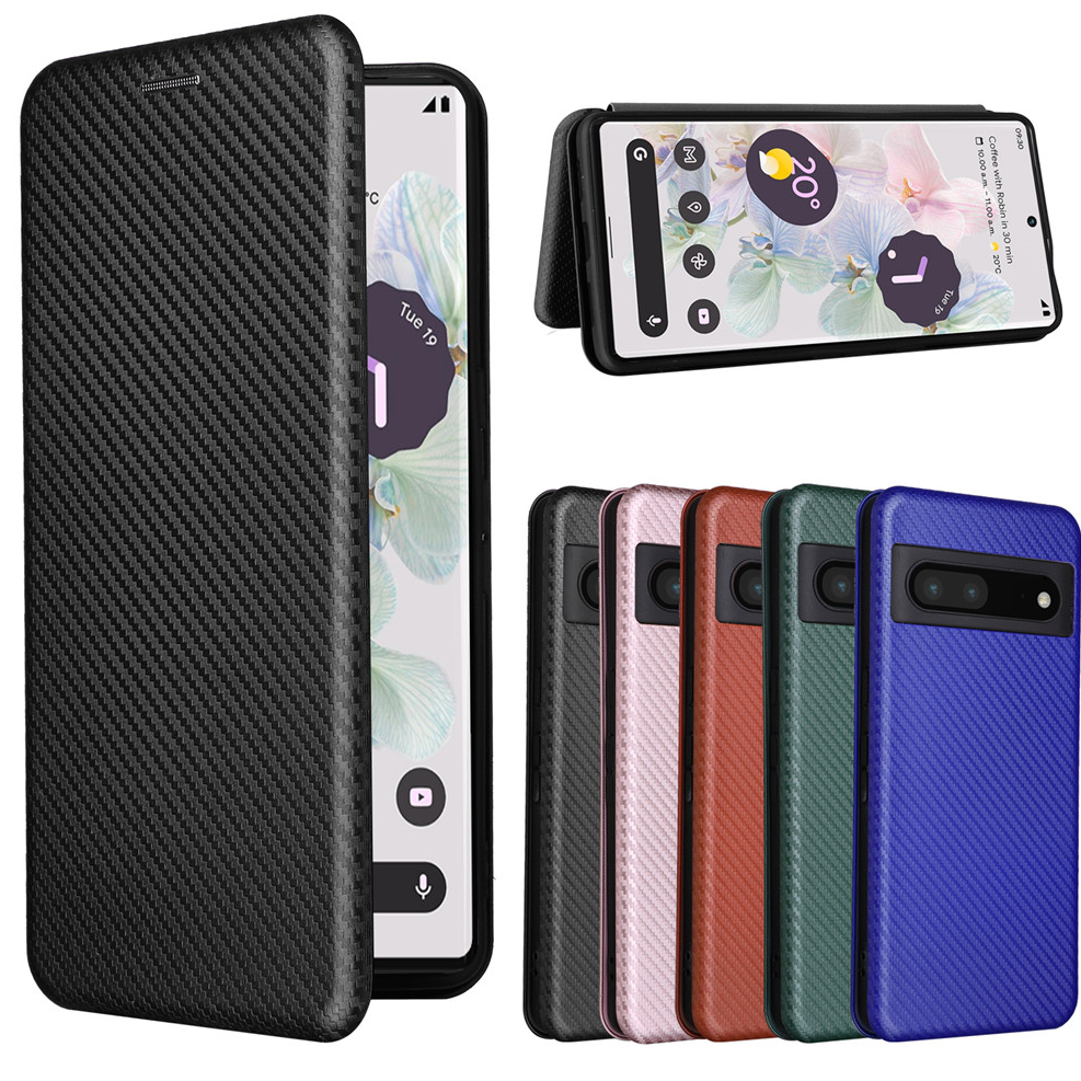 Carbon Klapp Hülle/Flip Case für Google Pixel 9, 9 Pro, 9 Pro XL, 8, 8 Pro, 8A, 7, 7 Pro, 7A, 6, 6 Pro, 6A, 5, 4, 4 XL, 4A, 3 XL, 3A, 3A XL | ZITOCASES®