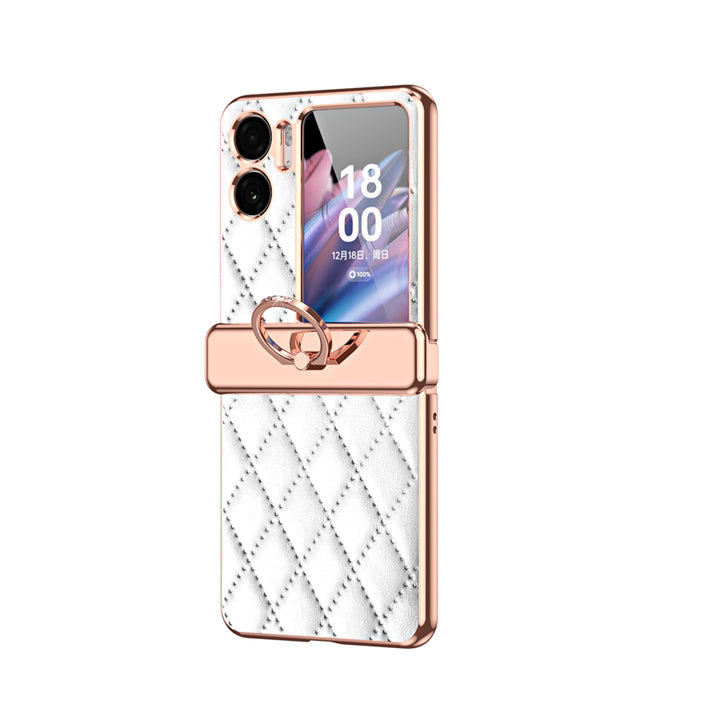 Karierte Kunstleder Hülle/Case für Oppo Find N2 Flip | ZITOCASES®