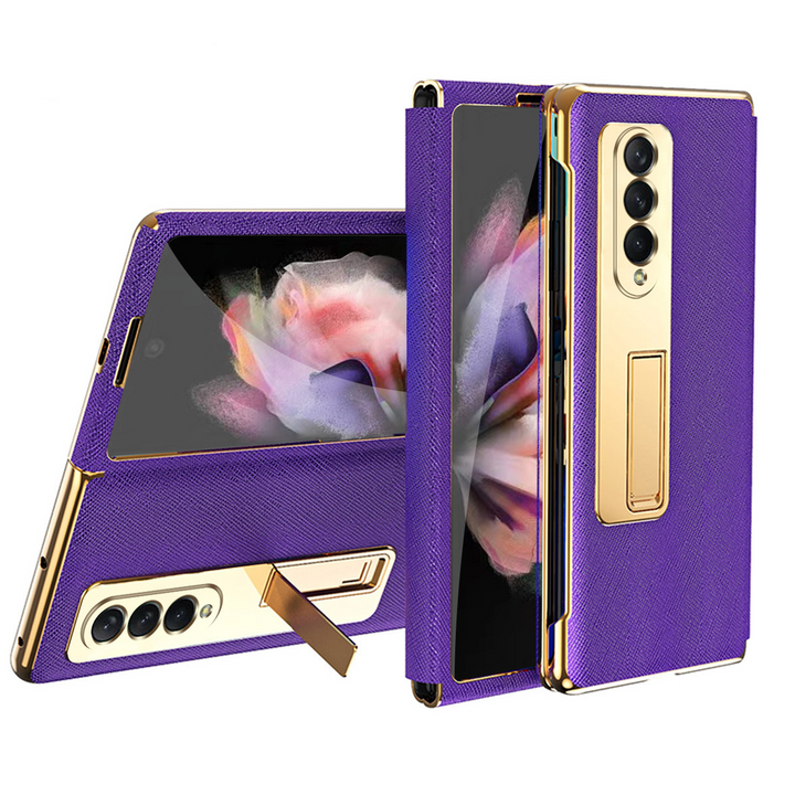 Luxus Kunstleder/Gold Optik Hülle/Case für Samsung Galaxy Z Fold 6, 5, 4, 3, 2 | ZITOCASES®