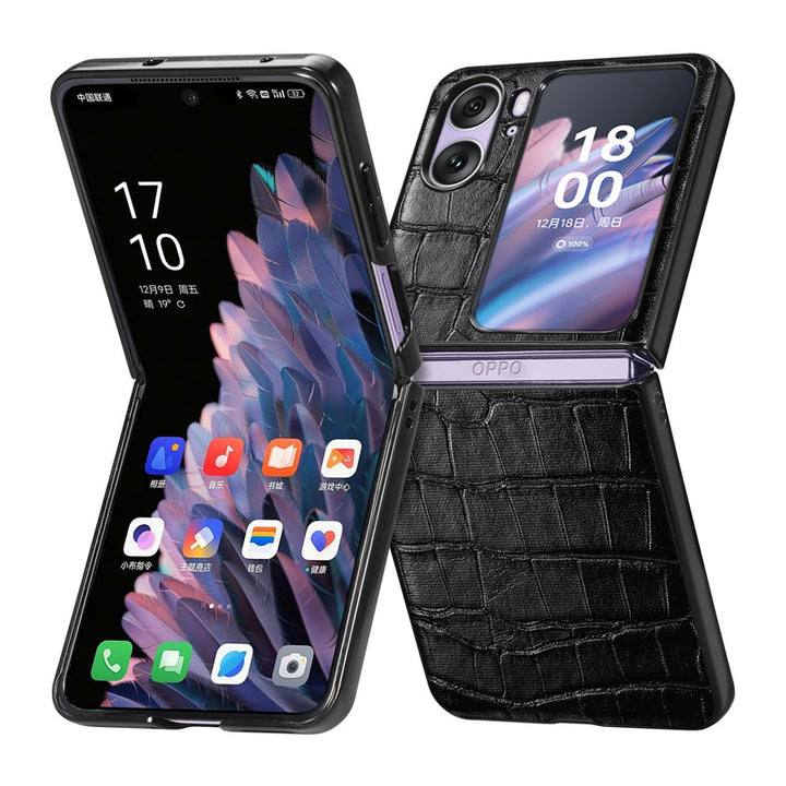 Krokodil Kunstleder Hülle/Case für Oppo Find N2 Flip | ZITOCASES®