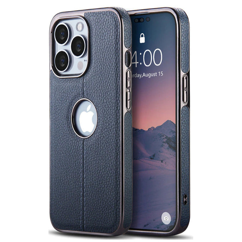 Kunstleder/Chrom Soft Hülle/Case für iPhone 16, 16 Plus, 16 Pro, 16 Pro Max, 16e, 15, 15 Plus, 15 Pro, 15 Pro Max, 14, 14 Plus, 14 Pro, 14 Pro Max, 13, 13 Pro, 13 Pro Max, 13 Mini, 12, 12 Pro, 12 Pro Max, 12 Mini, SE, 11, 11 Pro | ZITOCASES®