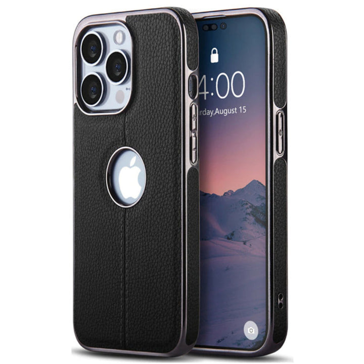 Kunstleder/Chrom Soft Hülle/Case für iPhone 16, 16 Plus, 16 Pro, 16 Pro Max, 15, 15 Plus, 15 Pro, 15 Pro Max, 14, 14 Plus, 14 Pro, 14 Pro Max, 13, 13 Pro, 13 Pro Max, 13 Mini, 12, 12 Pro, 12 Pro Max, 12 Mini, SE, 11, 11 Pro | ZITOCASES®