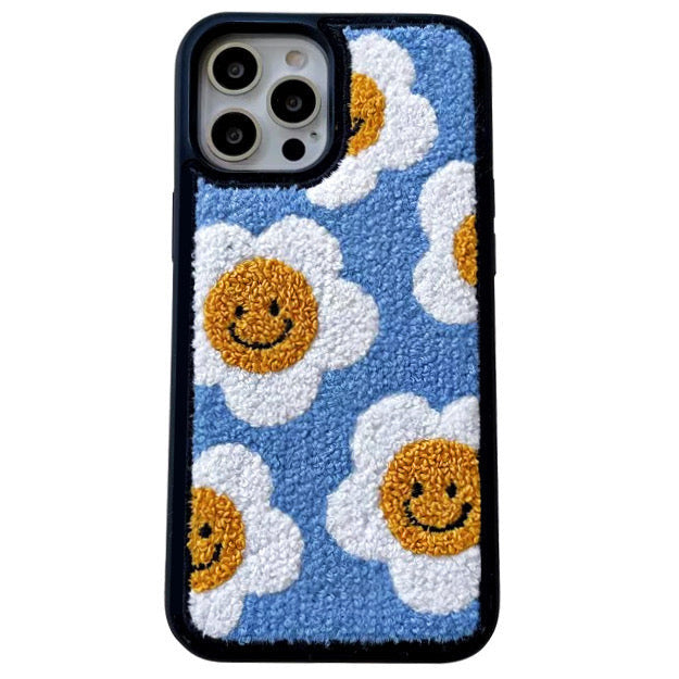 Weiche Stoff/Blumen Hülle/Case für iPhone 16, 16 Plus, 16 Pro, 16 Pro Max, 16e, 15, 15 Plus, 15 Pro, 15 Pro Max, 14, 14 Plus, 14 Pro, 14 Pro Max, 13, 13 Pro, 13 Pro Max, 13 Mini, 12, 12 Pro, 12 Pro Max, 12 Mini, SE, 11, 11 Pro, 11 Pro Max | ZITOCASES®