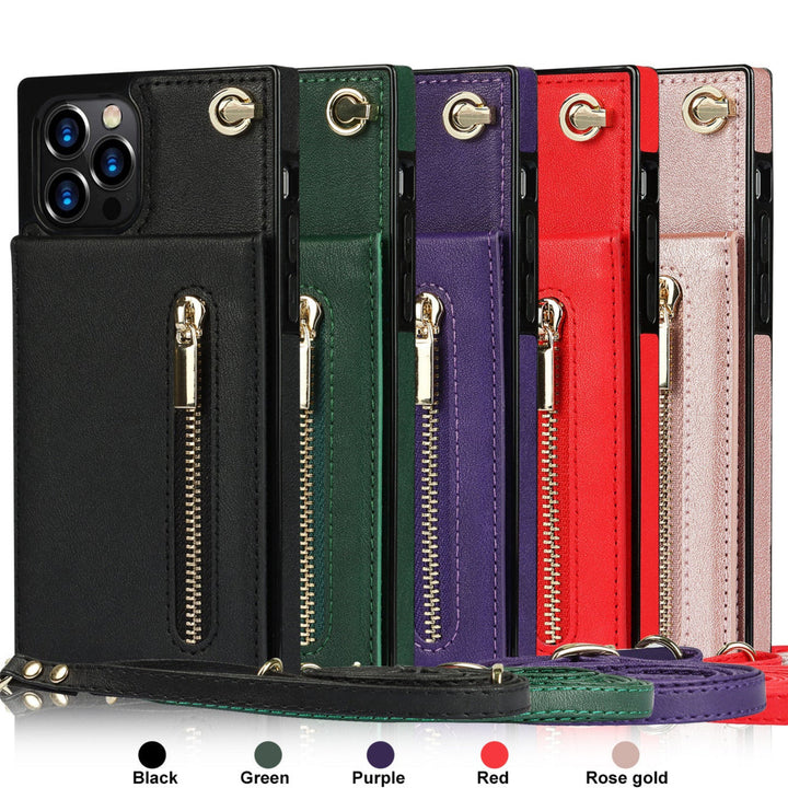 Kunstleder Brieftaschen/Kartenfach Hülle/Case zum Umhängen für iPhone 16, 15, 14-Serie | ZITOCASES®