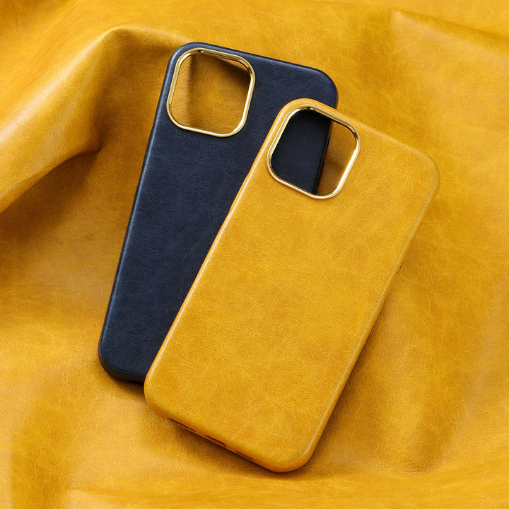 Kunstleder Chrom Akzente Soft Hülle/Case verschiedene Farben für iPhone 16-Serie | ZITOCASES®