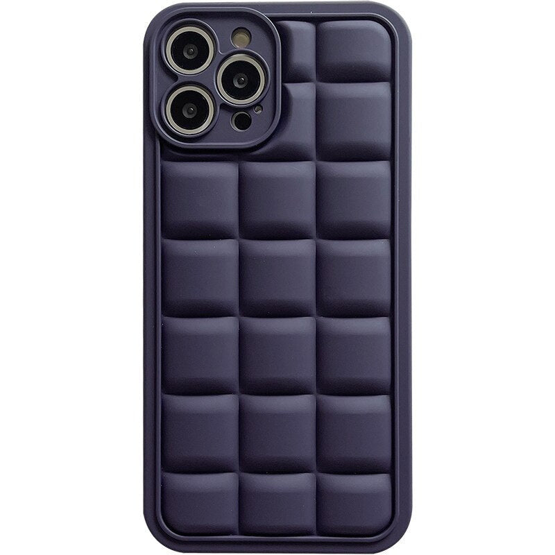 Karierte 3D Luxus Silikon Hülle/Case für iPhone 16-Serie | ZITOCASES®