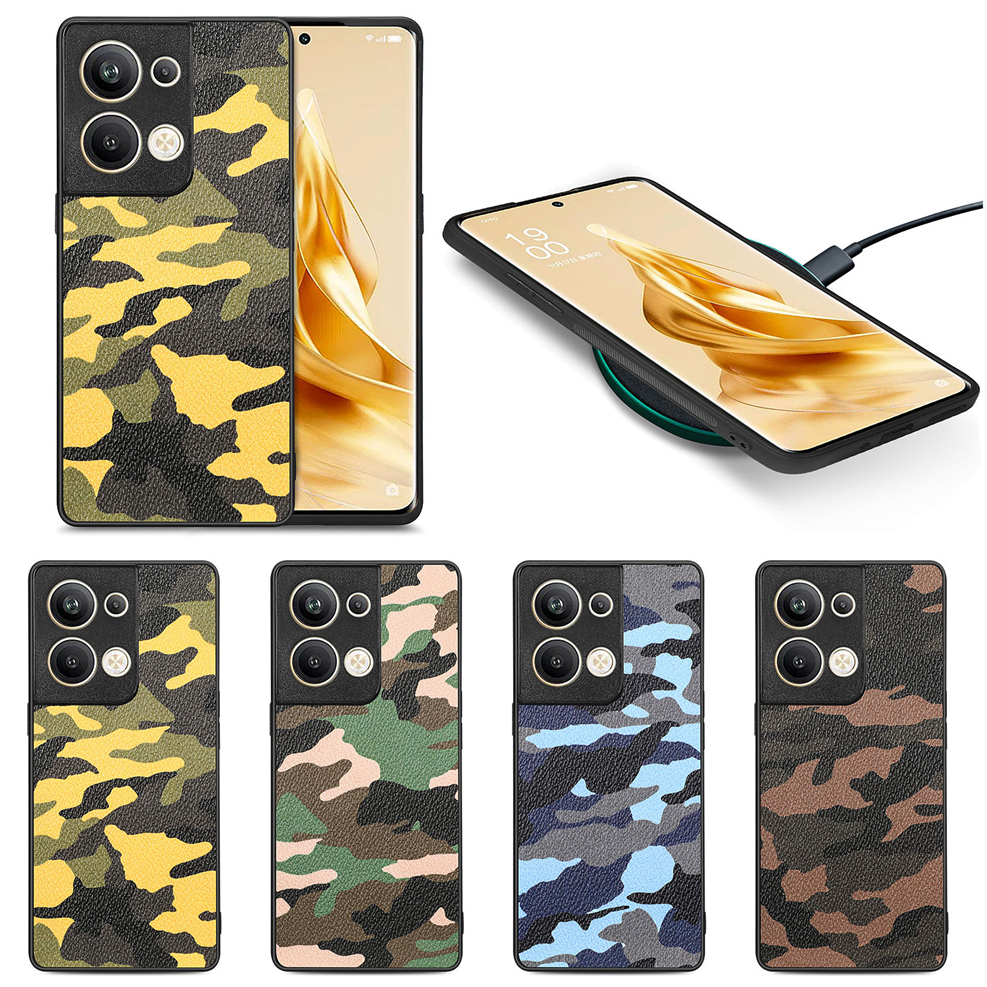 Kunstleder Camouflage/Tarnfarben Hülle/Case verschiedene Farben für Oppo Reno 12, 11, 10, A-Serie | ZITOCASES®