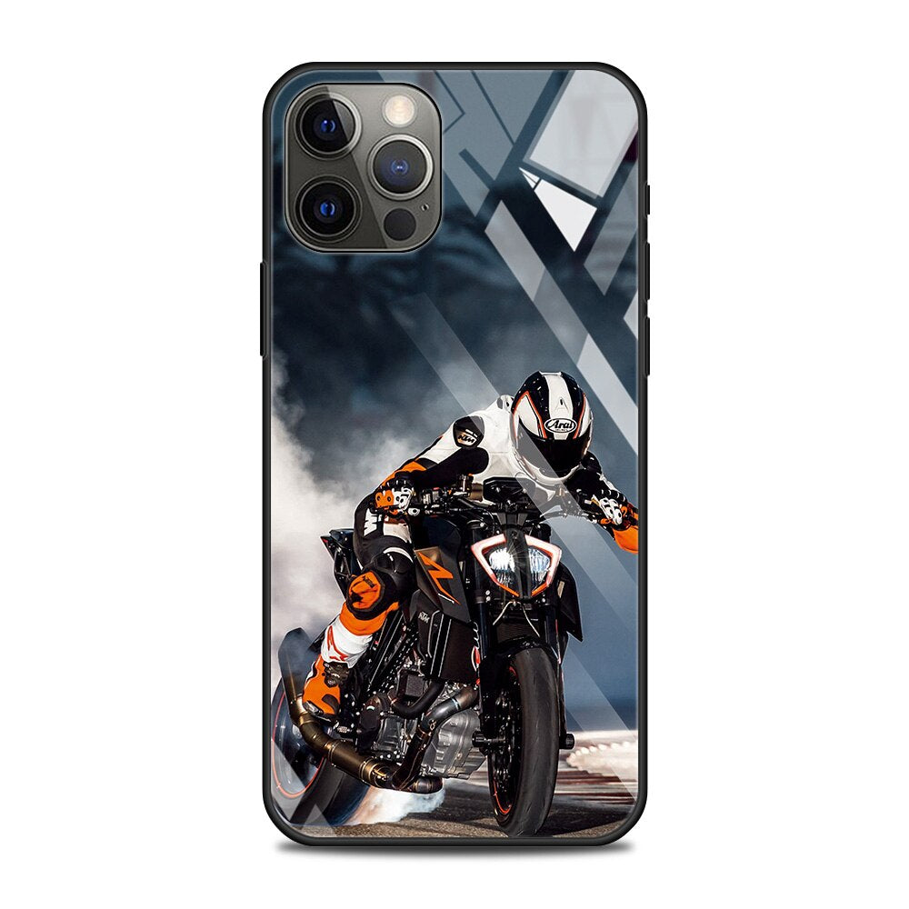 Motorrad/Motocross Panzerglas Hülle/Case für iPhone 12, 13-Serie | ZITOCASES®