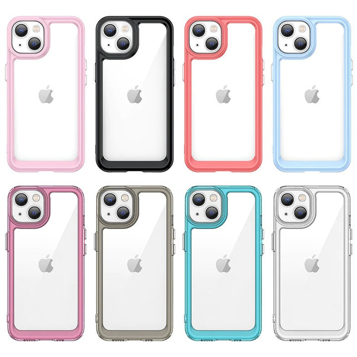 Transparente Silikon/Plastik Hülle/Case mit buntem Rahmen für iPhone 16, 16 Plus, 16 Pro, 16 Pro Max, 15, 15 Plus, 15 Pro, 15 Pro Max, 14, 14 Plus, 14 Pro, 14 Pro Max, 13, 13 Pro, 13 Pro Max, 13 Mini, 12, 12 Pro, 12 Pro Max, 12 Mini, SE, 11, 11 Pro | ZITOCASES®