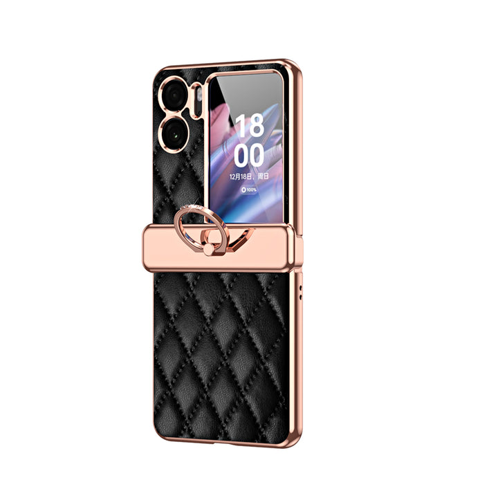 Karierte Kunstleder Hülle/Case für Oppo Find N2 Flip | ZITOCASES®