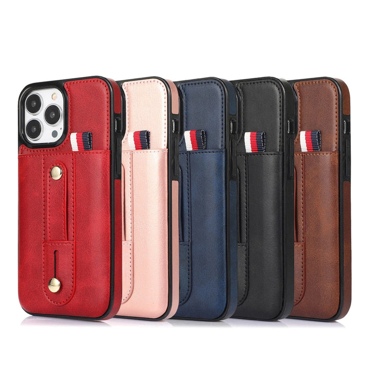 Kunstleder Kreditkartenfach Hülle/Case inkl. Halteband für iPhone 16, 16 Plus, 16 Pro, 16 Pro Max, 15, 15 Plus, 15 Pro, 15 Pro Max, 14, 14 Plus, 14 Pro, 14 Pro Max, 13, 13 Pro, 13 Pro Max, 13 Mini, 12, 12 Pro, 12 Pro Max, 12 Mini, SE, 11, 11 Pro | ZITOCASES®