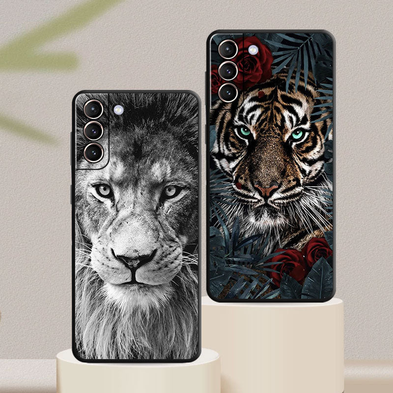 Tiger/Löwe Motive Soft Hülle/Case für Samsung Galaxy S23, S22, S21-Serie | ZITOCASES®