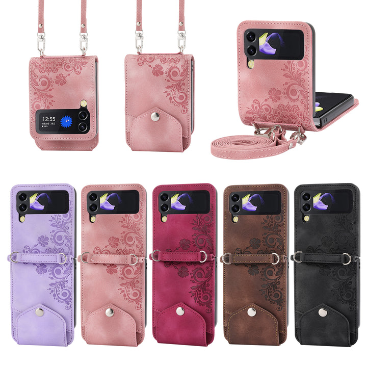 Kunstleder Blumen Motiv Kunstleder Klapp Hülle/Flip Case für Samsung Galaxy Z Flip 6, 5, 4, 3 | ZITOCASES®