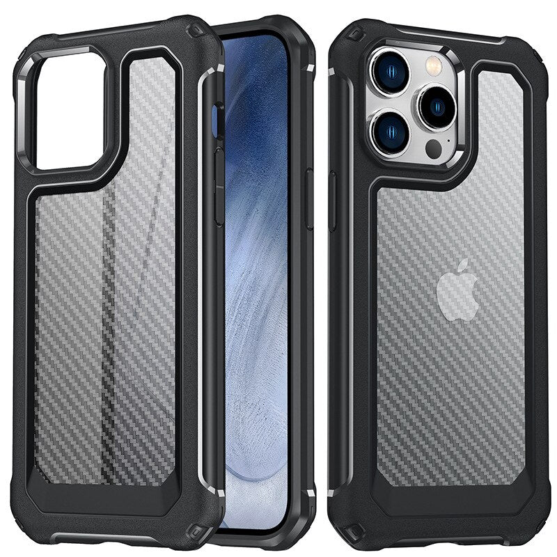 Robuste Airbag Carbon Optik Hülle/Case für iPhone 16-Serie | ZITOCASES®