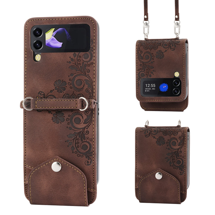 Kunstleder Blumen Motiv Kunstleder Klapp Hülle/Flip Case für Samsung Galaxy Z Flip 6, 5, 4, 3 | ZITOCASES®