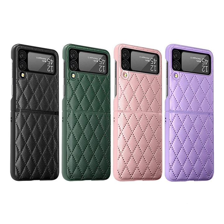 Karierte Kunstleder Hülle/Case für Samsung Galaxy Z Flip 6, 5, 4, 3 | ZITOCASES®