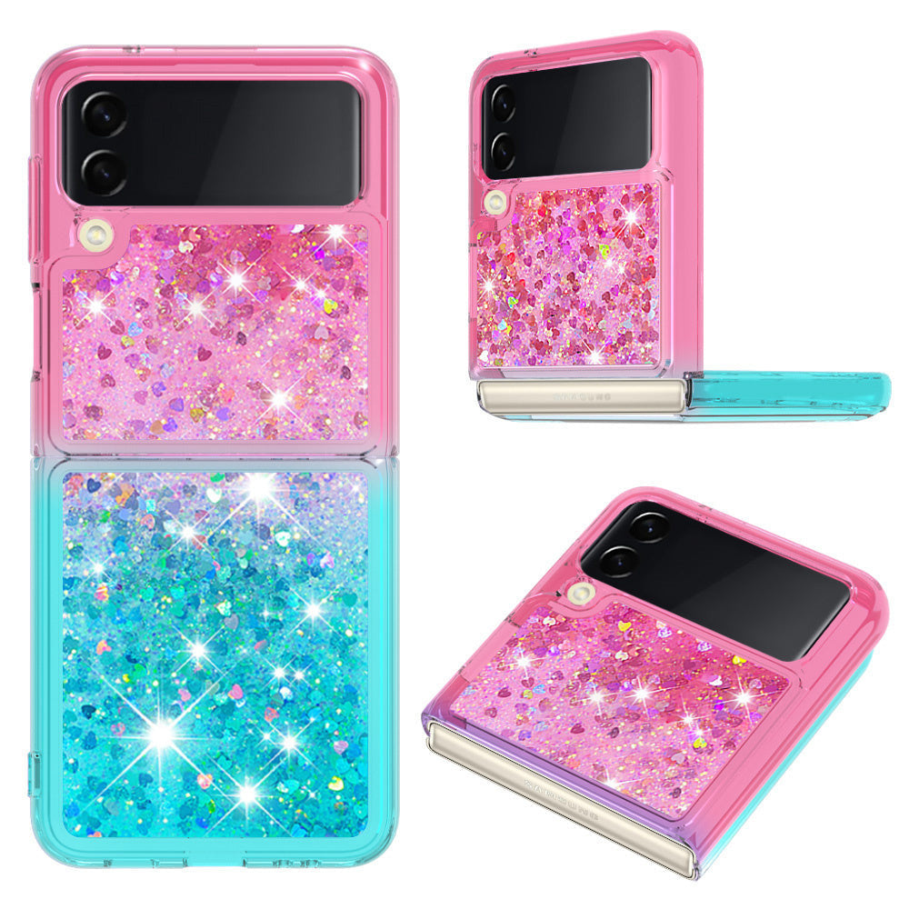 Liquid Schwimmende Glitzer Flakes Hülle/Case verschiedene Farben für Samsung Galaxy Z Flip 6, 5, 4, 3 | ZITOCASES®