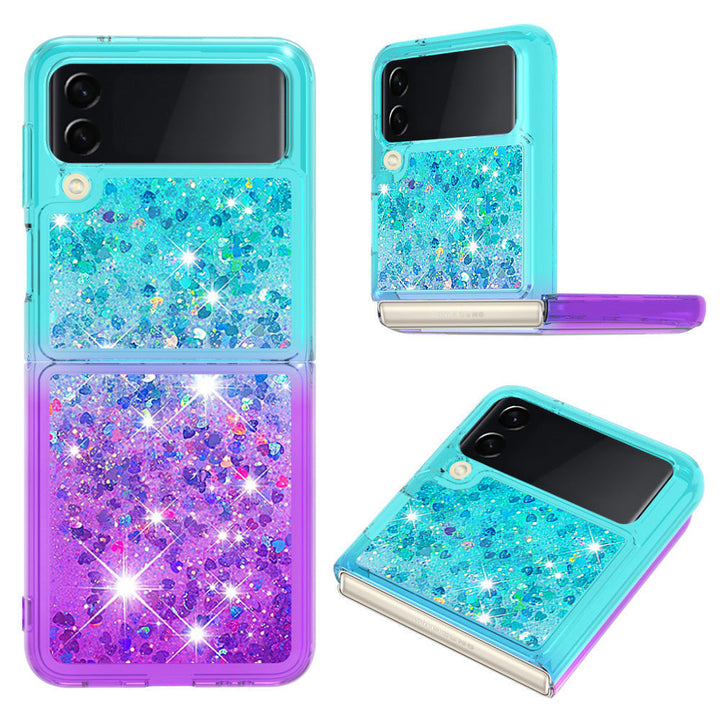 Liquid Schwimmende Glitzer Flakes Hülle/Case verschiedene Farben für Samsung Galaxy Z Flip 6, 5, 4, 3 | ZITOCASES®