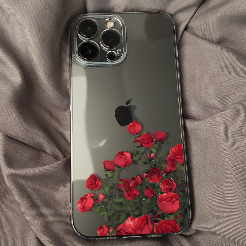 Rosen/Blumen Motiv Soft Hülle/Case für iPhone 16, 16 Plus, 16 Pro, 16 Pro Max, 16e, 15, 15 Plus, 15 Pro, 15 Pro Max, 14, 14 Plus, 14 Pro, 14 Pro Max, 13, 13 Pro, 13 Pro Max, 13 Mini, 12, 12 Pro, 12 Pro Max, 12 Mini, SE, 11, 11 Pro, 11 Pro Max | ZITOCASES®