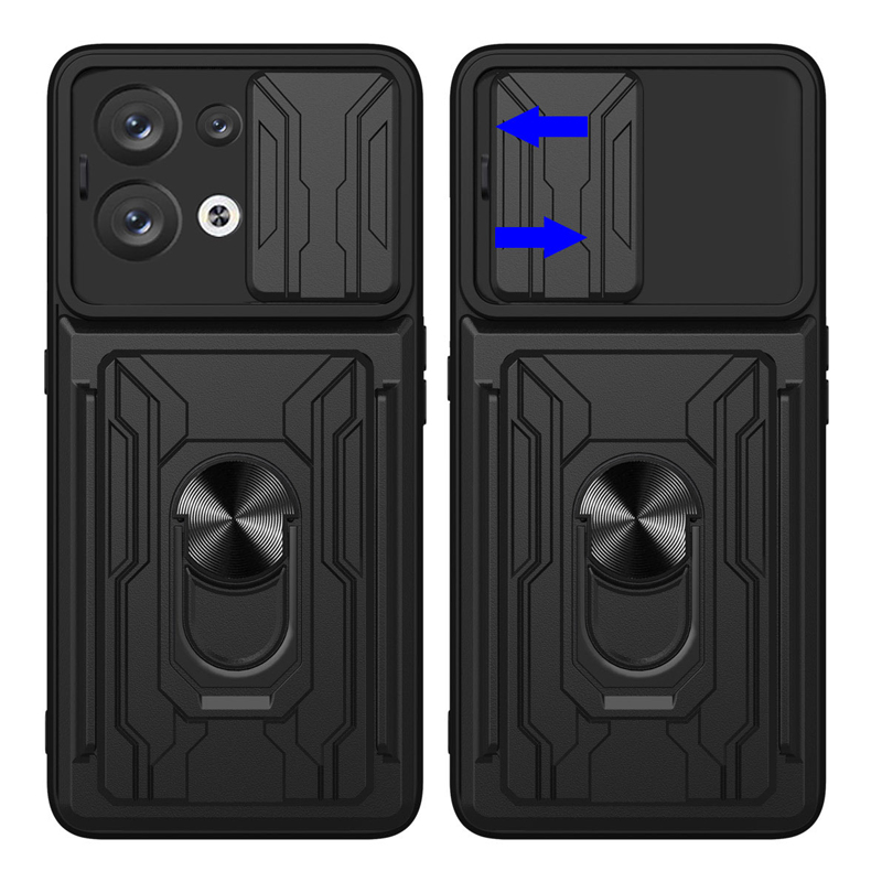 Kamera Schutz Outdoor/Magnet Hülle/Case mit Kartenfach für Oppo Reno 13, 13 Pro, 12, 12 Pro, 11, 11 Pro, 10, 10 Pro, 9, 9 Pro, 9 Pro Plus, 8, 8T, 8 Pro, 7, 7 Pro, 7 SE, 6, 4, 4Z, 4 Pro, Find X8, X8 Pro, X7, X7 Ultra, X6, X6 Pro | ZITOCASES®