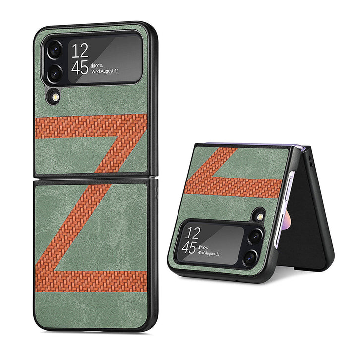 Elegante Kunstleder Z-Motiv Hülle/Case für Samsung Galaxy Z Flip 6, 5, 4, 3 | ZITOCASES®