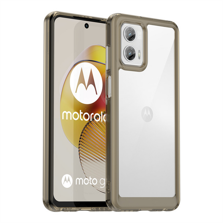 Transparente Silikon/Plastik Hülle/Case mit buntem Rahmen für Motorola Edge 40 , 30 , G-Serie | ZITOCASES®