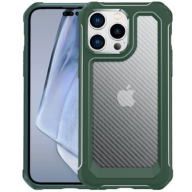 Robuste Airbag Carbon Optik Hülle/Case für iPhone 16-Serie | ZITOCASES®