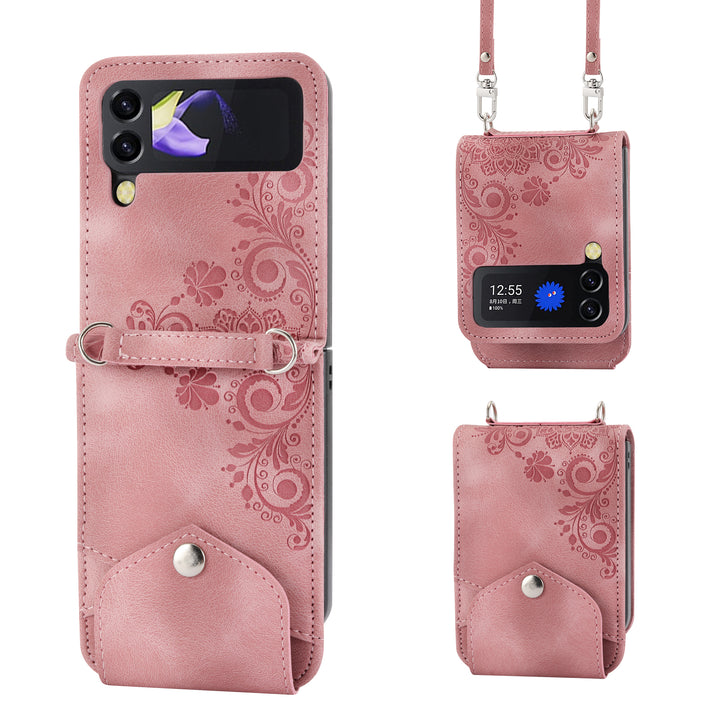 Kunstleder Blumen Motiv Kunstleder Klapp Hülle/Flip Case für Samsung Galaxy Z Flip 6, 5, 4, 3 | ZITOCASES®