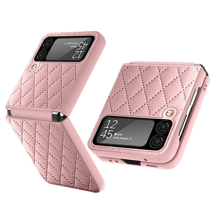 Karierte Kunstleder Hülle/Case für Samsung Galaxy Z Flip 6, 5, 4, 3 | ZITOCASES®