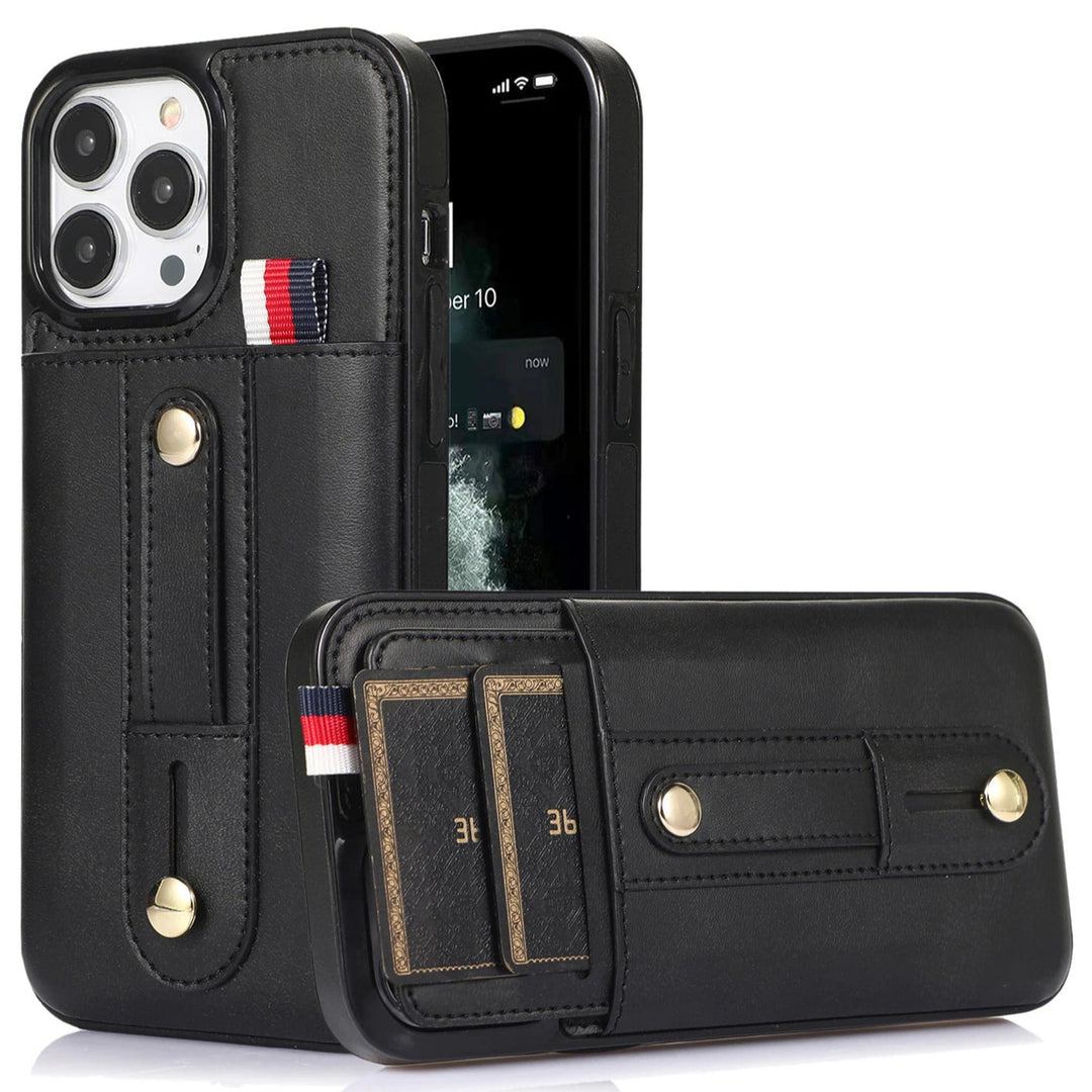 Kunstleder Kreditkartenfach Hülle/Case inkl. Halteband für iPhone 16, 16 Plus, 16 Pro, 16 Pro Max, 15, 15 Plus, 15 Pro, 15 Pro Max, 14, 14 Plus, 14 Pro, 14 Pro Max, 13, 13 Pro, 13 Pro Max, 13 Mini, 12, 12 Pro, 12 Pro Max, 12 Mini, SE, 11, 11 Pro | ZITOCASES®